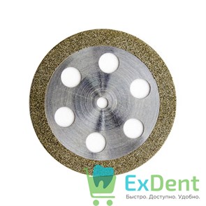 Диск (круг) алмазный, ободок 6-отверстий, зуботехнические (диаметр 22 мм) Агри