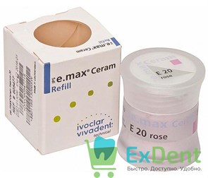 Емакс Церам Порошковый краситель розовый / IPS e.max Сeram Essence 5гр 20 rose (1шт)
