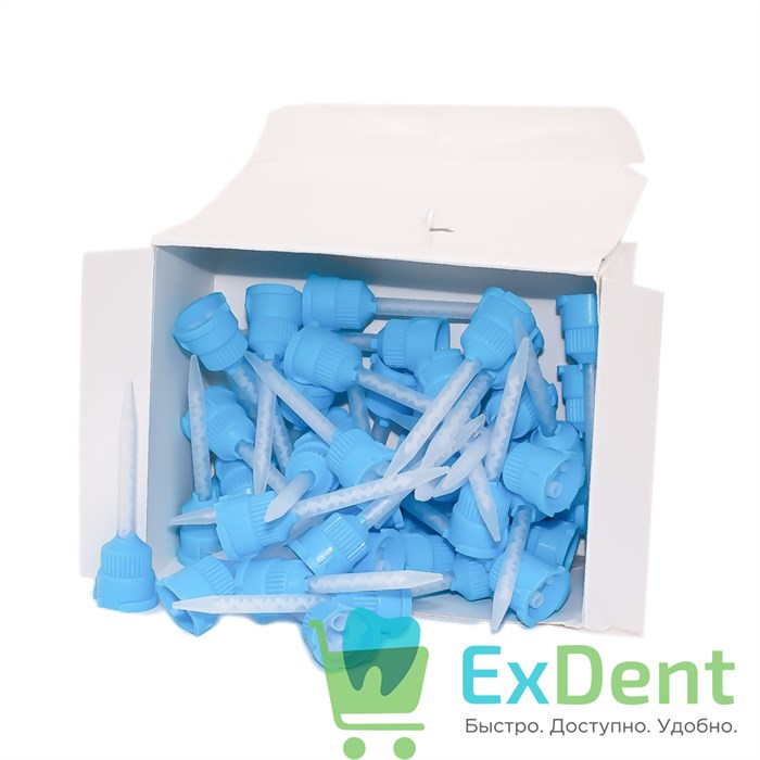 Наконечники смесительные голубые/белые 1:1 (50 шт), для Структур, Германия 13257 - фото 27179