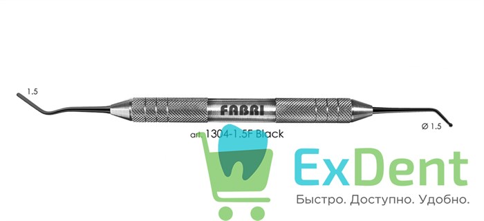 Штопфер-гладилка средняя 1304-1,5F Black, Fabri 14930 - фото 27443