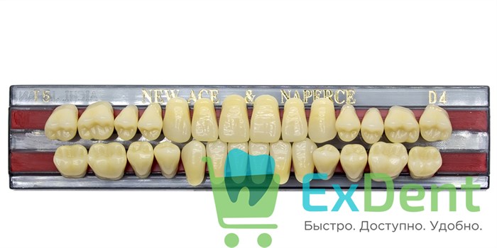 Гарнитур акриловых зубов D4, T5, Naperce и New Ace (28 шт) - фото 11343