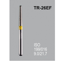 Боры алмазные Mani TR-26EF 199/018 FG - конусообразный, закругленный кончик, желтый (5 шт) 20928 - фото 27846