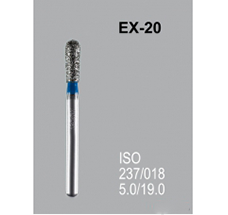 Боры алмазные Mani EX-20 237/018 FG - специальная форма, синий (5 шт) 20923 - фото 27855