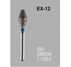 Боры алмазные Mani EX-12 039/035 FG - специальная форма, синий (5 шт) 20922 - фото 27856