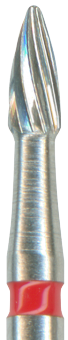 H390-014-FG Твердосплавный финир NTI, форма гренада, красное кольцо, стандарт - фото 12694
