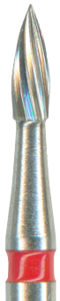 H46-012-FG Твердосплавный финир NTI, форма пламевидный, красное кольцо, стандарт - фото 13138
