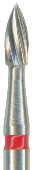 H46-014-FG Твердосплавный финир NTI, форма пламевидный, красное кольцо, стандарт - фото 13140