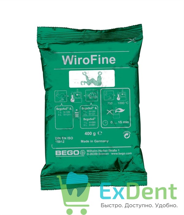 Wirofine - паковочный материал для изготовления каркасов бюгельных протезов (45 x 400 г) - фото 16262