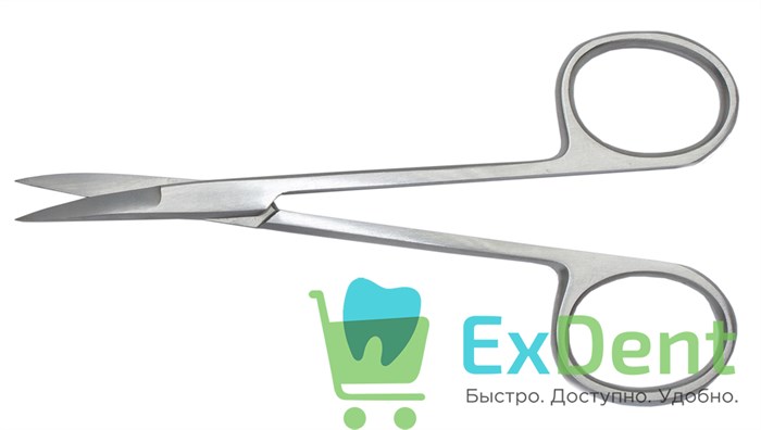Ножницы внутырь изогнутые по ребру для иридэктомии 13-532 (11,5 см) 14794 - фото 30075