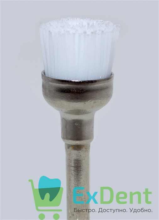 Щетка полировачная нейлоновая, чаша в ассортименте (4 мм) Dispodent 17897 - фото 30877