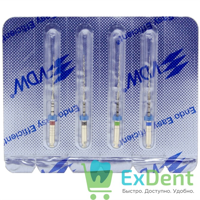 Mtwo-File NiTi №30/05, 035/04, 040/04, 02, 16/25 мм, система вращающихся файлов, блистер (4 шт) 15708 - фото 31708