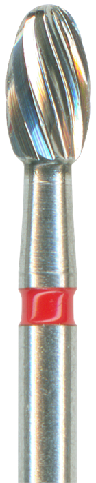 H379-023-RA Твердосплавный финир NTI, форма олива, красное кольцо, стандарт - фото 30164