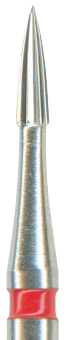 H246-009-FG Твердосплавный финир NTI, форма пламевидная, красное кольцо, стандарт - фото 30970