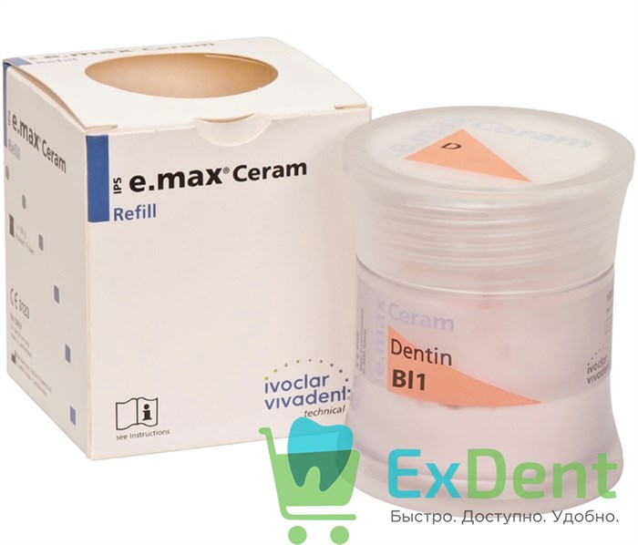 IPS e.max Ceram Dentin - BL1 дентин (20 г) - фото 36220