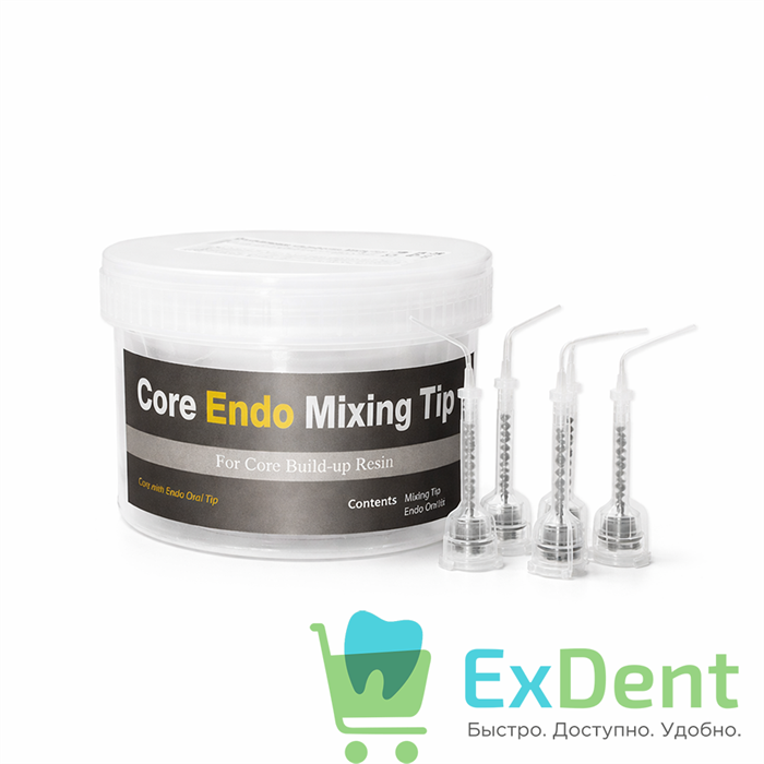 Канюли Core Endo Mixing Tips - интраоральные белые насадки для CoreIT Dual (50 шт) 12663 - фото 36691