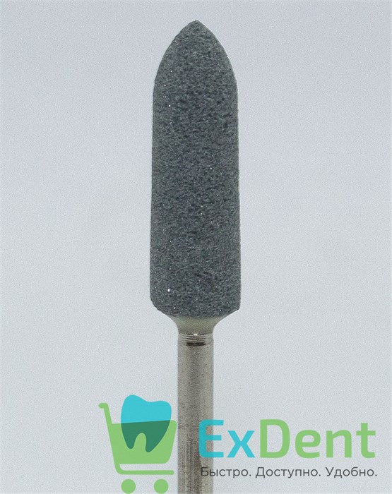Камень силикон-карбидный, для обработки керамики и металлов, MEDIUM цилиндр заостренный (6*21мм) - фото 38078
