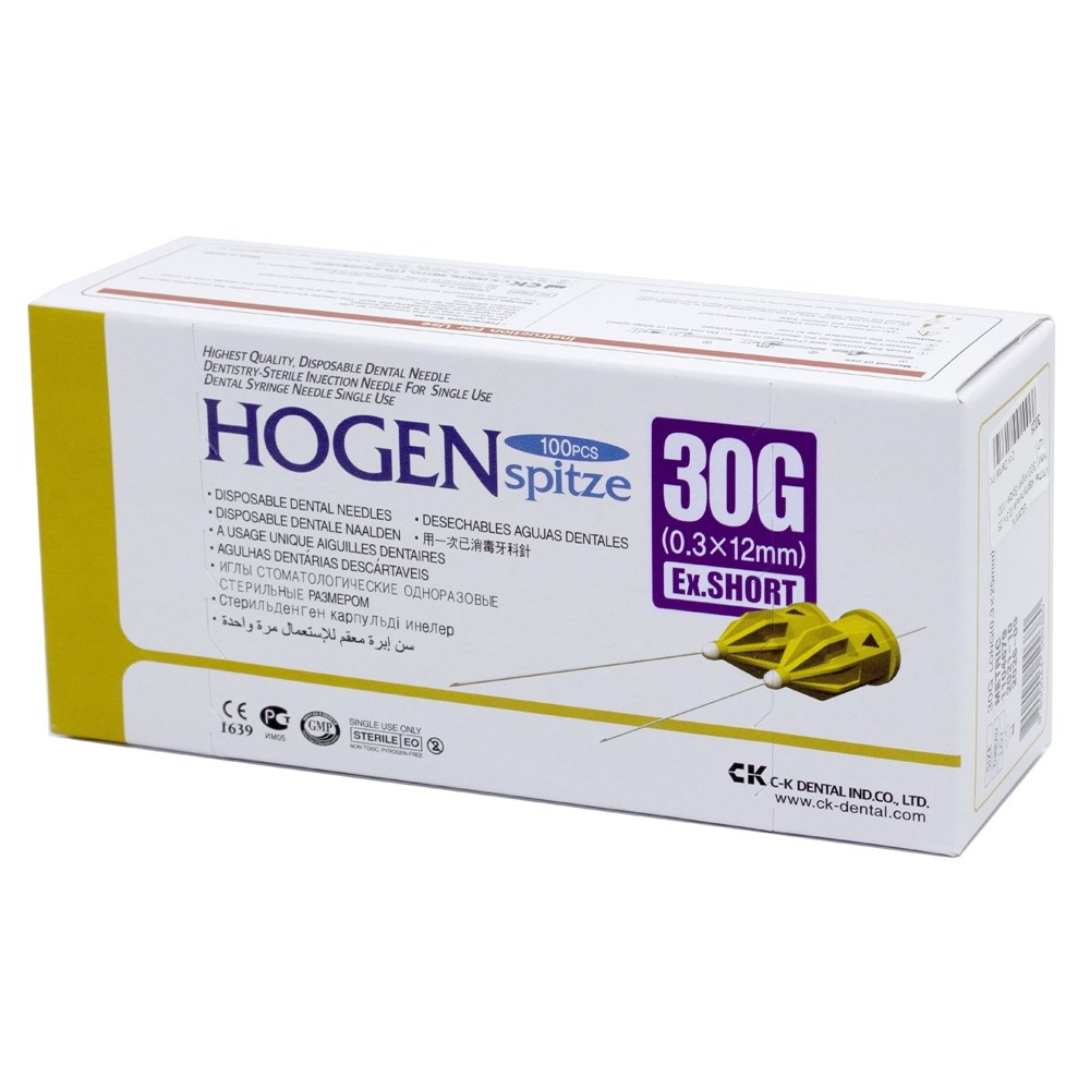 Иглы карпульные (0,3 х 12 мм) 30G Hogen Spitze (100 шт)