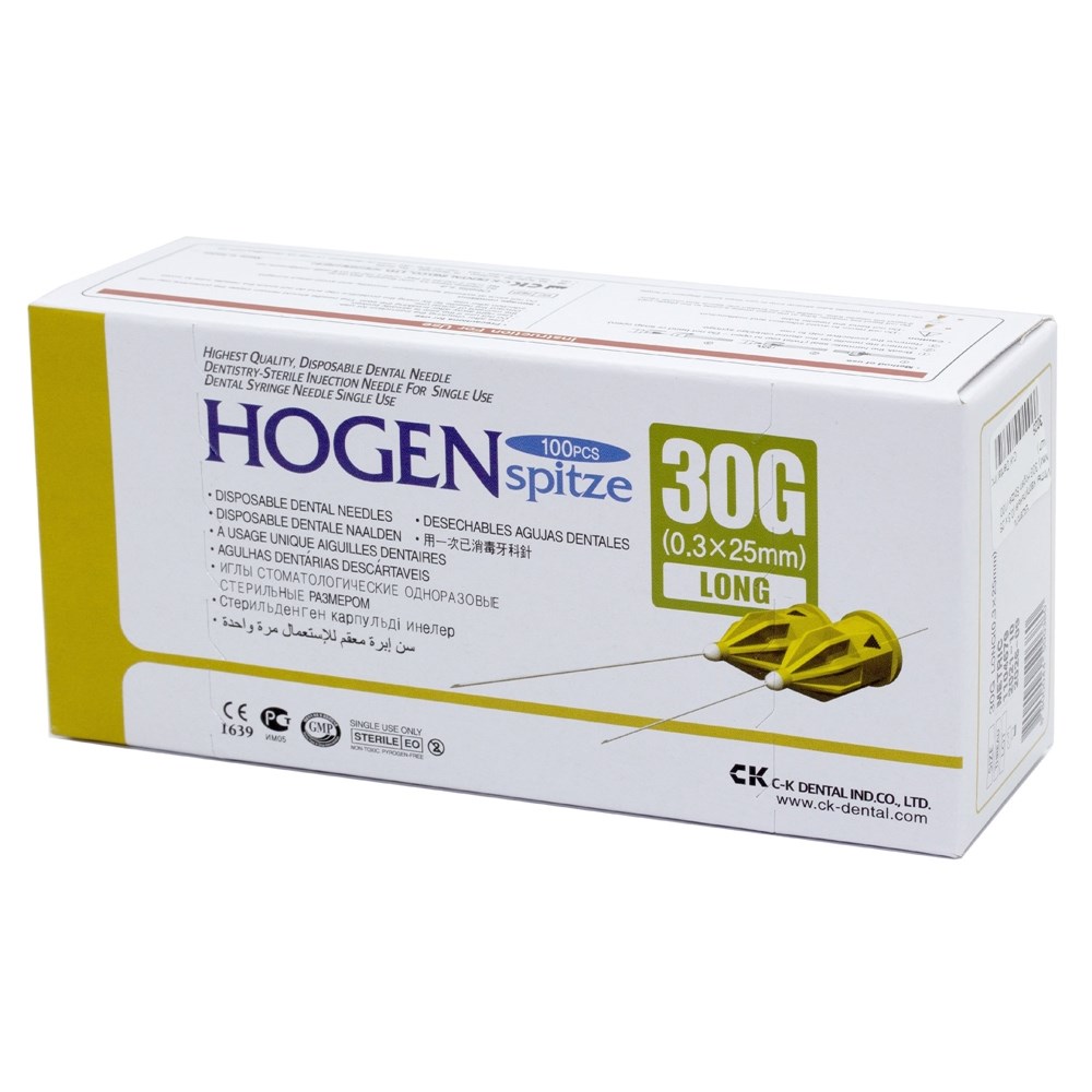 Иглы карпульные (0,3 х 25 мм) 30G Hogen Spitze (100 шт)
