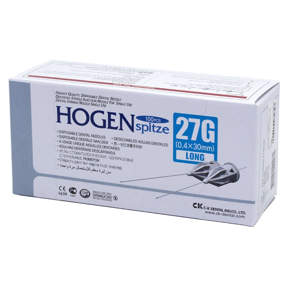 Иглы карпульные (0,4 х 30 мм) 27G Hogen Spitze (100 шт)