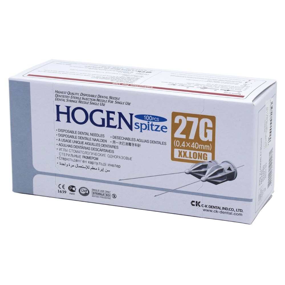 Иглы карпульные (0,4 х 40 мм) 27G Hogen Spitze (100 шт)