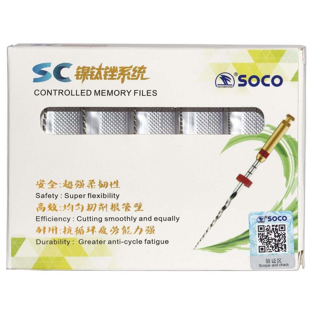 SOCO SC 1001 (Соко СК) машинные файлы с памятью формы, 04/55, 25 мм, блистер (6 шт)