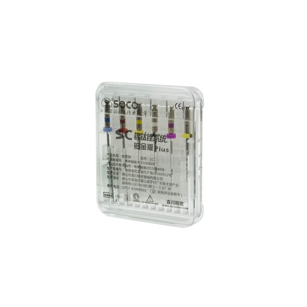 SOCO SC 1217 Plus (Соко СК плюс) машинные файлы с памятью формы, ассорти, 31 мм, блистер (6 шт)