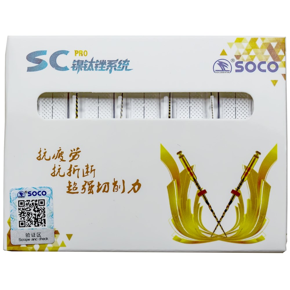 SOCO SC 1002 PRO (Соко СК ПРО) машинные файлы с памятью формы, ассорти, 25 мм, блистер (6 шт)