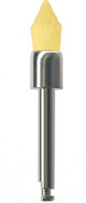 P1476 RA Щетка полировочная NTI желтая (твердая) межзубная D = 4,5 мм, длина 7 мм