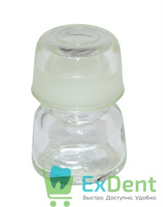 Емкость стеклянная для жидкостей с крышкой, круглая, прозрачная (10 мл)
