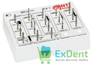 SET-1727 Набор Z-Cut для обработки циркониевых абатменов и церкониевых коронок (18 предметов) 16533