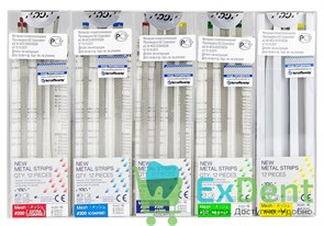 Штрипсы металлические Metal Strips Yellow N1000, алмазные, для полирования (12 шт) 17654