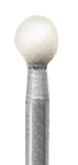 NAS16 RA, Головка керамическая NTI Арканзас, шаровидный - для финирования композитов 21123