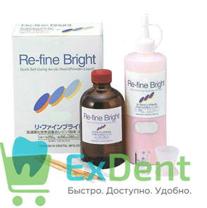Re-Fine (Рефайн) Bright Clear - прозрачный самоотверждающая пластмасса (250 г + 260 мл) 19926