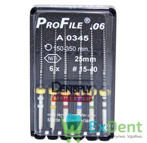 ProFile (ПроФайл) 04 №15-40, 31 мм, Dentsply, машинный каналорасширитель (6 шт)