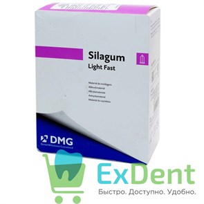 {{photo.Alt || photo.Description || 'Silagum (Силагум) AM Light Fast - силикон,для коррегирующих оттисков,с меньшим временем (2  х 50 мл)'}}