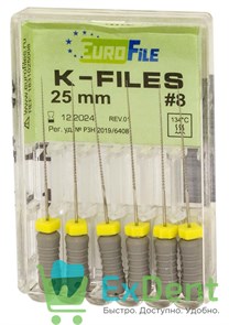 {{photo.Alt || photo.Description || 'K-Files №08, 25 мм, EuroFile, ручной каналорасширитель (6 шт)'}}