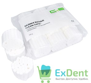 Валики ватные №1 Clean Safe, диаметр 8 мм - для применения в стоматологии (840 шт)