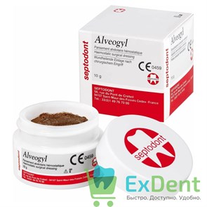 Alveogyl (Альвожил) - антисептический компресс, гемостатическая хирург. повязка (10 г)