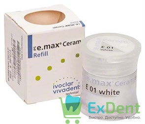 Емакс Церам порошковый краситель белый / IPS e.max Сeram Essence 5гр 01 white (1шт)