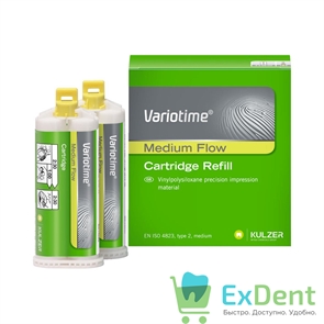 Variotime (Вариотайм) Medium Flow - А-силиконовый материал для снятия оттисков т.3 (2 х 50 мл) 12286