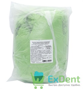 Бахилы прочные Элегрин Экстра Плюс, зеленые с двойной резинкой (3.5г, 35 мкм) (100 шт)