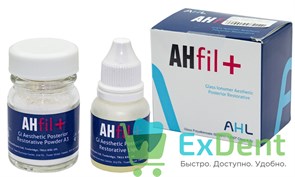 AHfil+ (Ашфил +) A3 - цемент стеклоиономерный (Аналог Фуджи 9) (15 г + 7 мл)