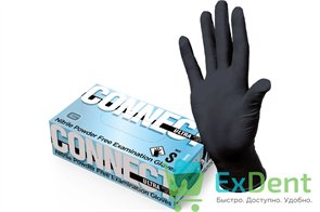 {{photo.Alt || photo.Description || 'Перчатки Connect Ultra black S, нитриловые черные, неопудренные, нестерильные, смотровые (100 шт)'}}