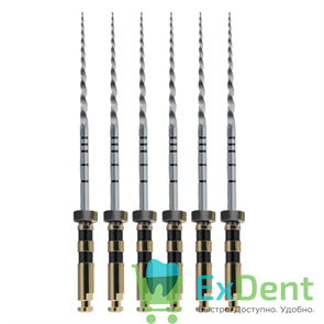 {{photo.Alt || photo.Description || 'ProTaper (ПроТейпер) машинный F4, 25 мм, Dentsply, для лечения сложных случаев (6 шт)'}}