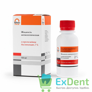 Жидкость антисептическая, хлоргексидина биглюконат 2% (100 мл) TehnoDent