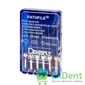 PathFile №13-19, 25 мм, Dentsply, NiTi инструмент для создания ковровой дорожки (6 шт)