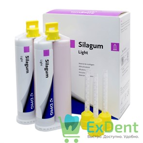 {{photo.Alt || photo.Description || 'Silagum (Силагум) Light - А- силикон, для коррегирующих оттисков (2 х 50 мл)'}}