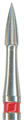 H246-012-FG Твердосплавный финир NTI, форма пламевидная, красное кольцо, стандарт - фото 13165