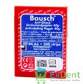 Артикуляционная бумага прямая, синяя / красная Bausch (40 мкм х 200 шт) - фото 13678