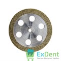 Диск (круг) алмазный, ободок 6-отверстий, зуботехнические (диаметр 22 мм) Агри - фото 21517